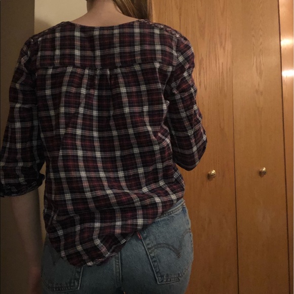 Forever 21 Plaid Long Sleeve - Picture 3 of 4